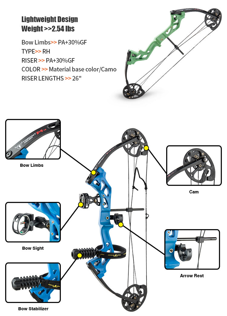 Topoint M3 Youth Compound bow Package