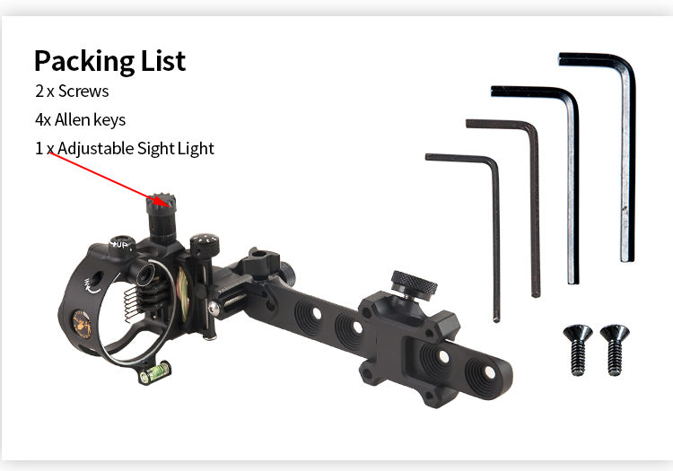 Topoint Compound Bow Sight-DB9150 Black
