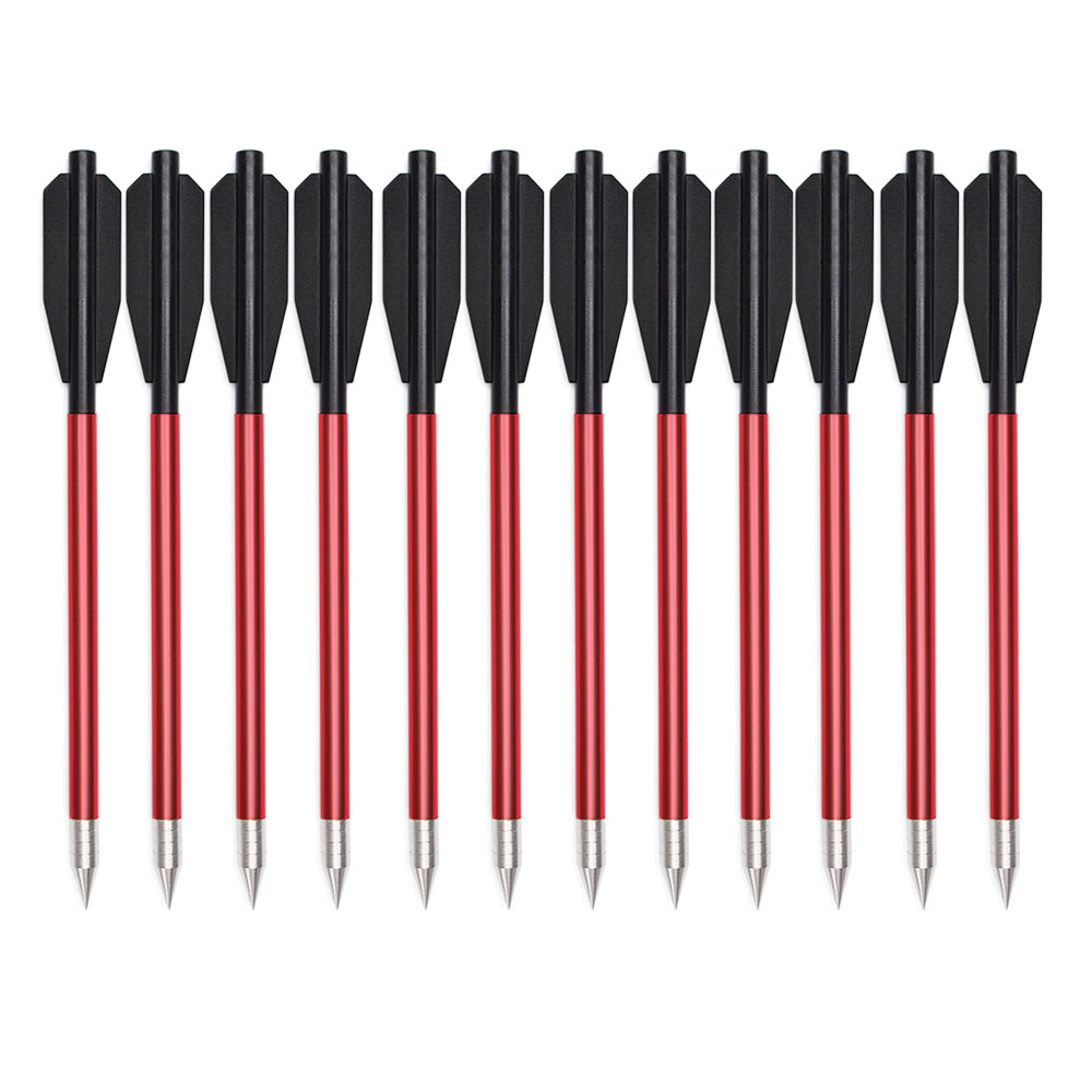Elong 6.5 inch Crossbow Bolts Hollow Aluminum Carbon Steel Point