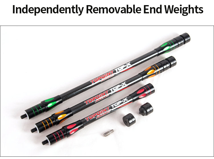 Topoint Top-X Carbon Stabilizer set with dampeners For Compound Bow