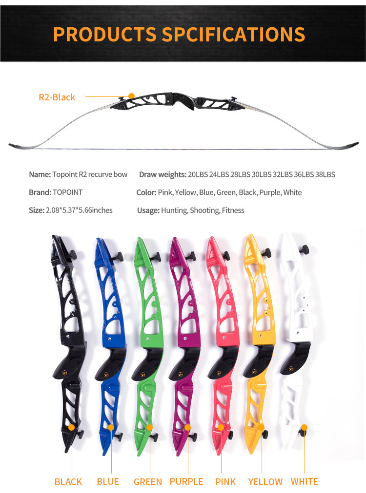 Topoint R2 Recurve Bow For Target Practice