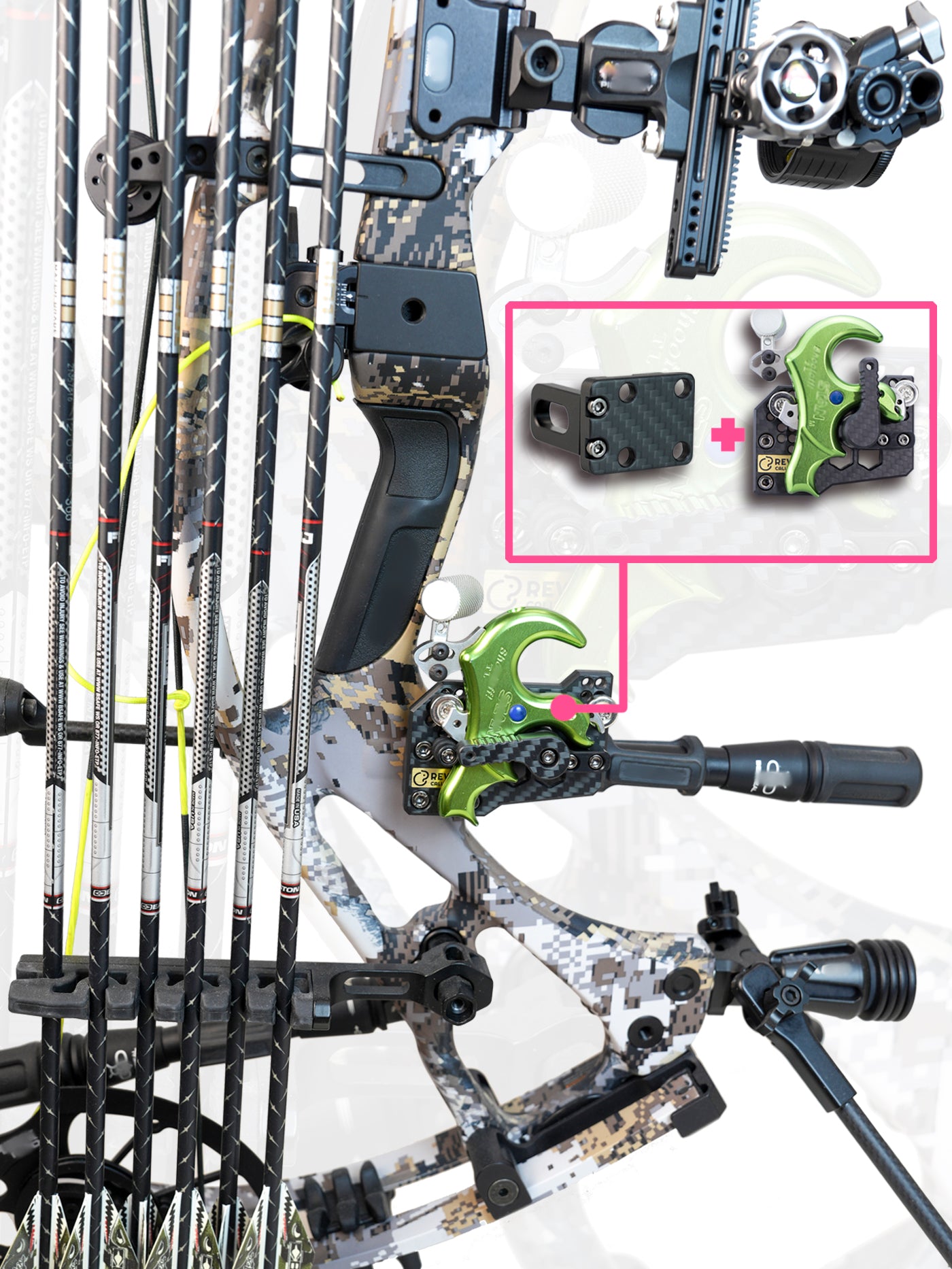 REVO Universal Archery Release Holder Magnetic Modules