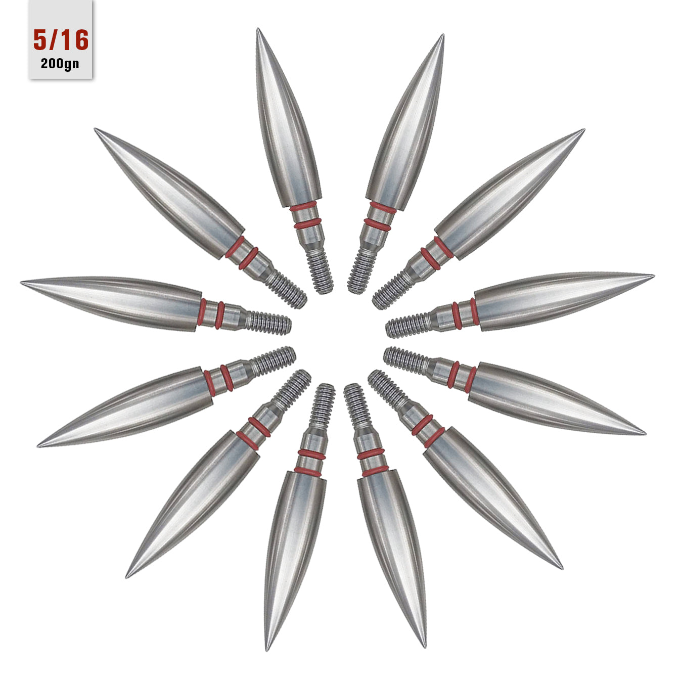 Pandarus Stainless Steel Bullet Points 9/32 19/64 5/16 100-200Gr