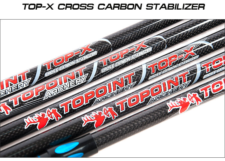 Topoint Top-X Carbon Stabilizer set with dampeners For Compound Bow