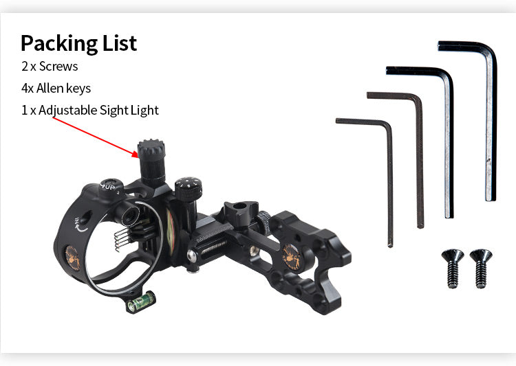 Topoint Compound Bow Sight-DB9150 Black