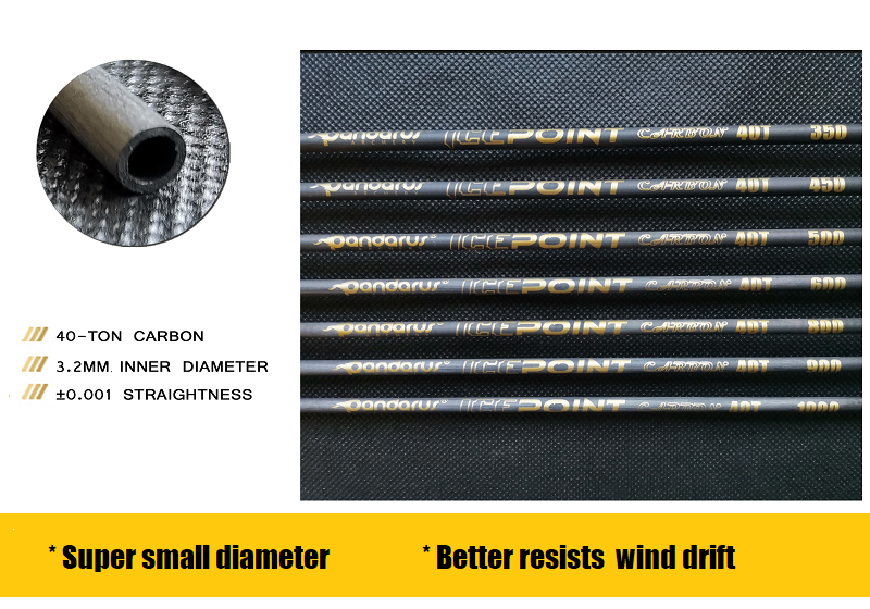 Pandarus ICEPOINT 3.2mm .001 Straightness With Nocks and Tips