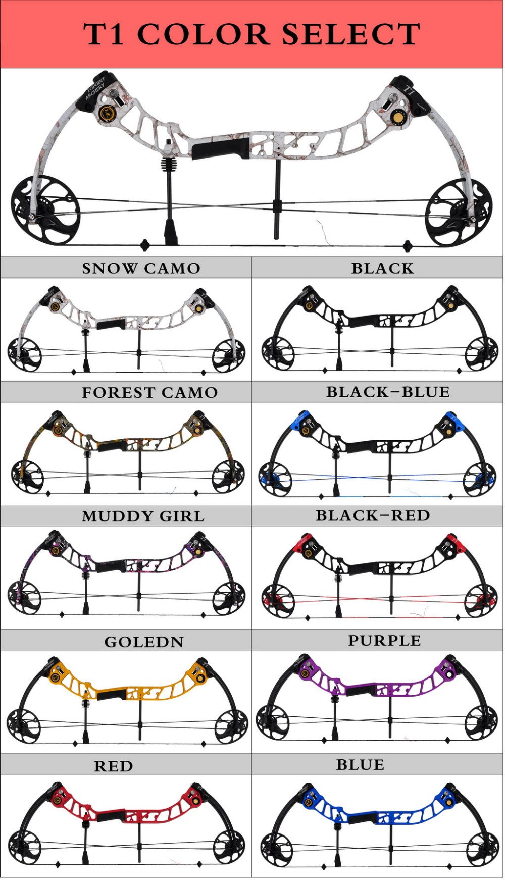 Topoint T1 15-70LB COMPOUND BOW & ARROW HUNTING TARGET ARCHERY RH/LH