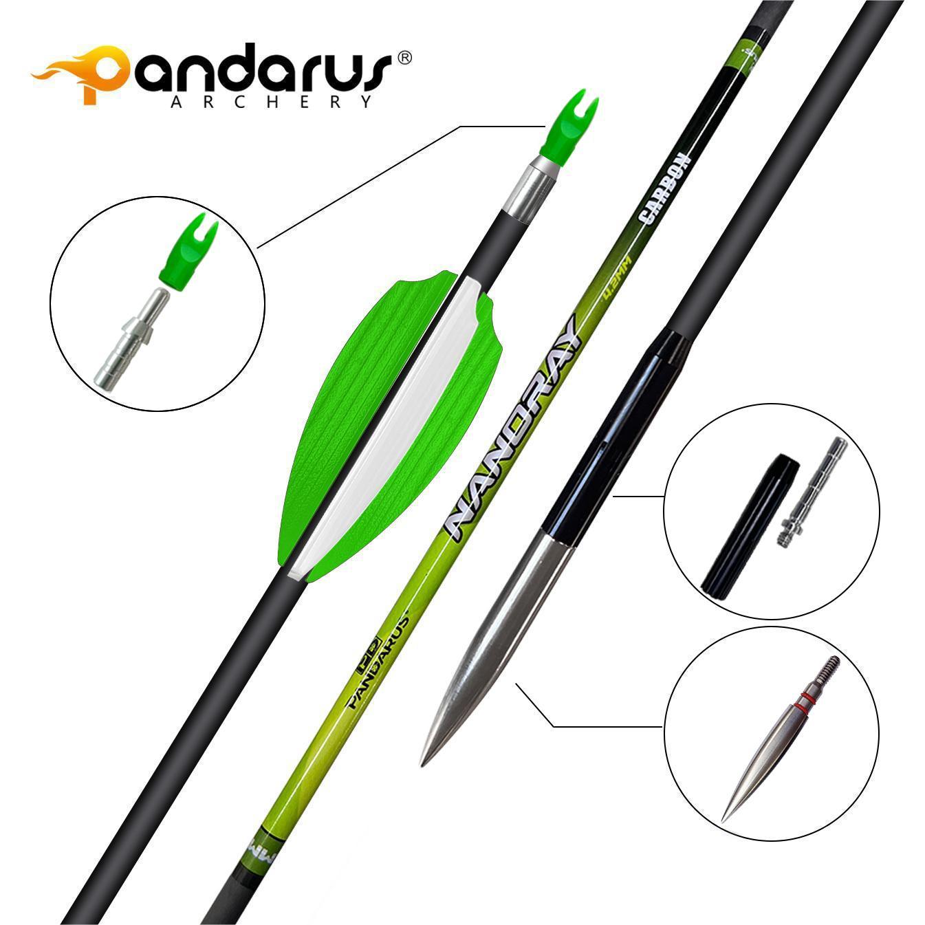 Pandarus NANORAY 4.2mm/.166ID Hunting Arrows