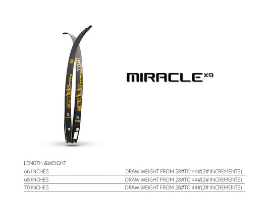 Sanlida Miracle X9 ILF Target Recurve Limbs medium limbs