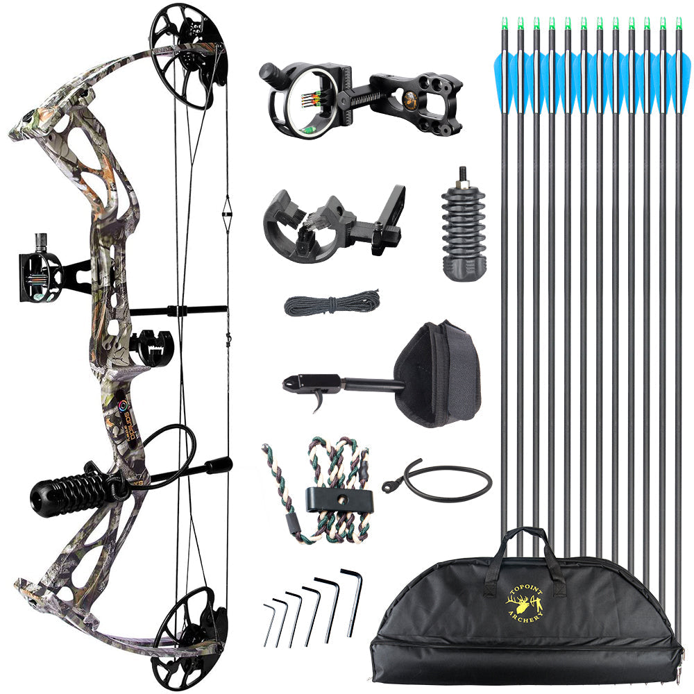 Sanlida Dragon X8 Compound Bow For Hunting Target 10-60lb 310FPS USA Limbs