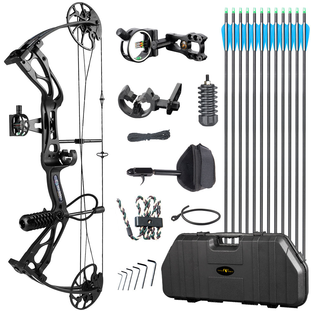 Sanlida Dragon X8 Compound Bow For Hunting Target 10-60lb 310FPS USA Limbs