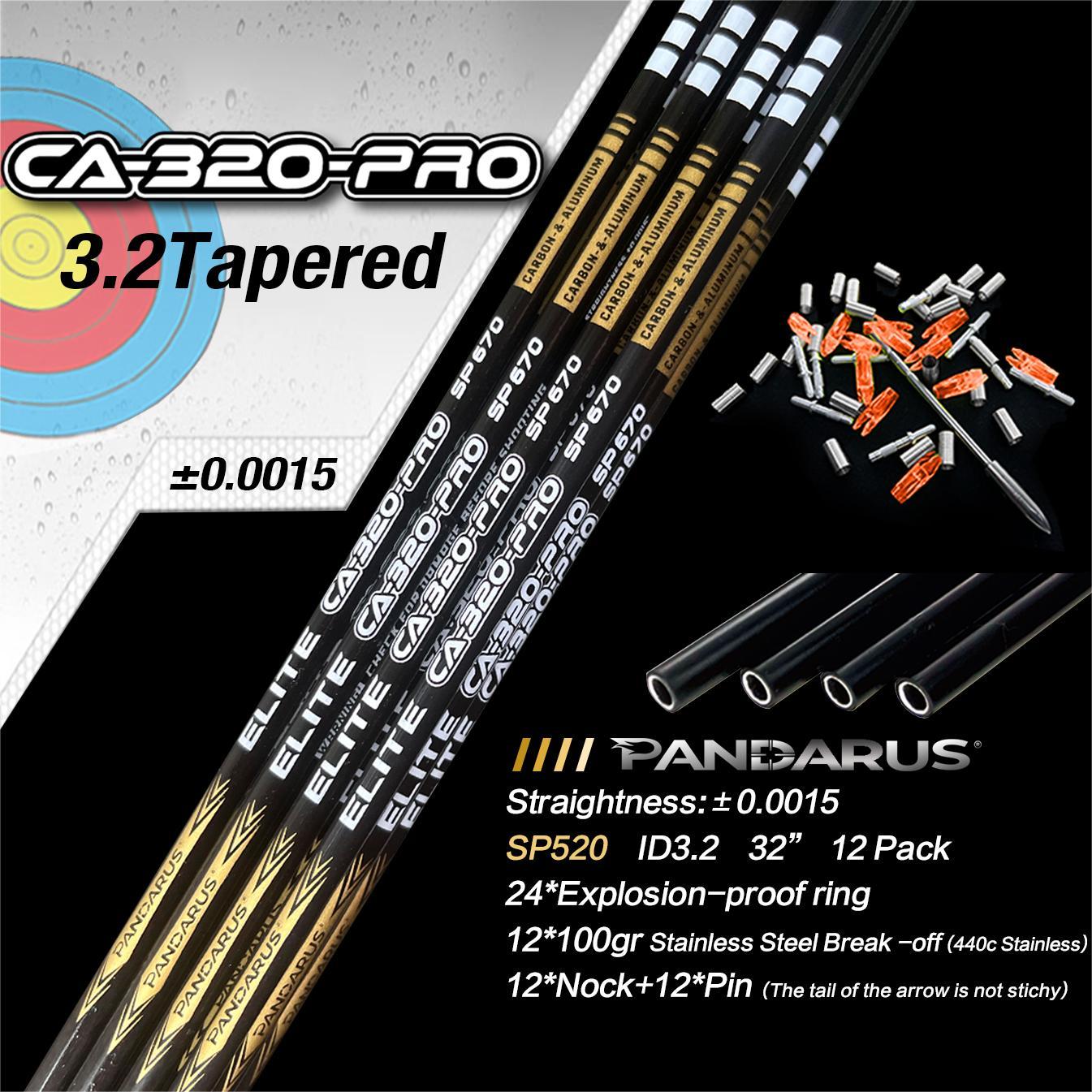 Pandarus CA-320 PRO Tapered Shafts With Stainless Point