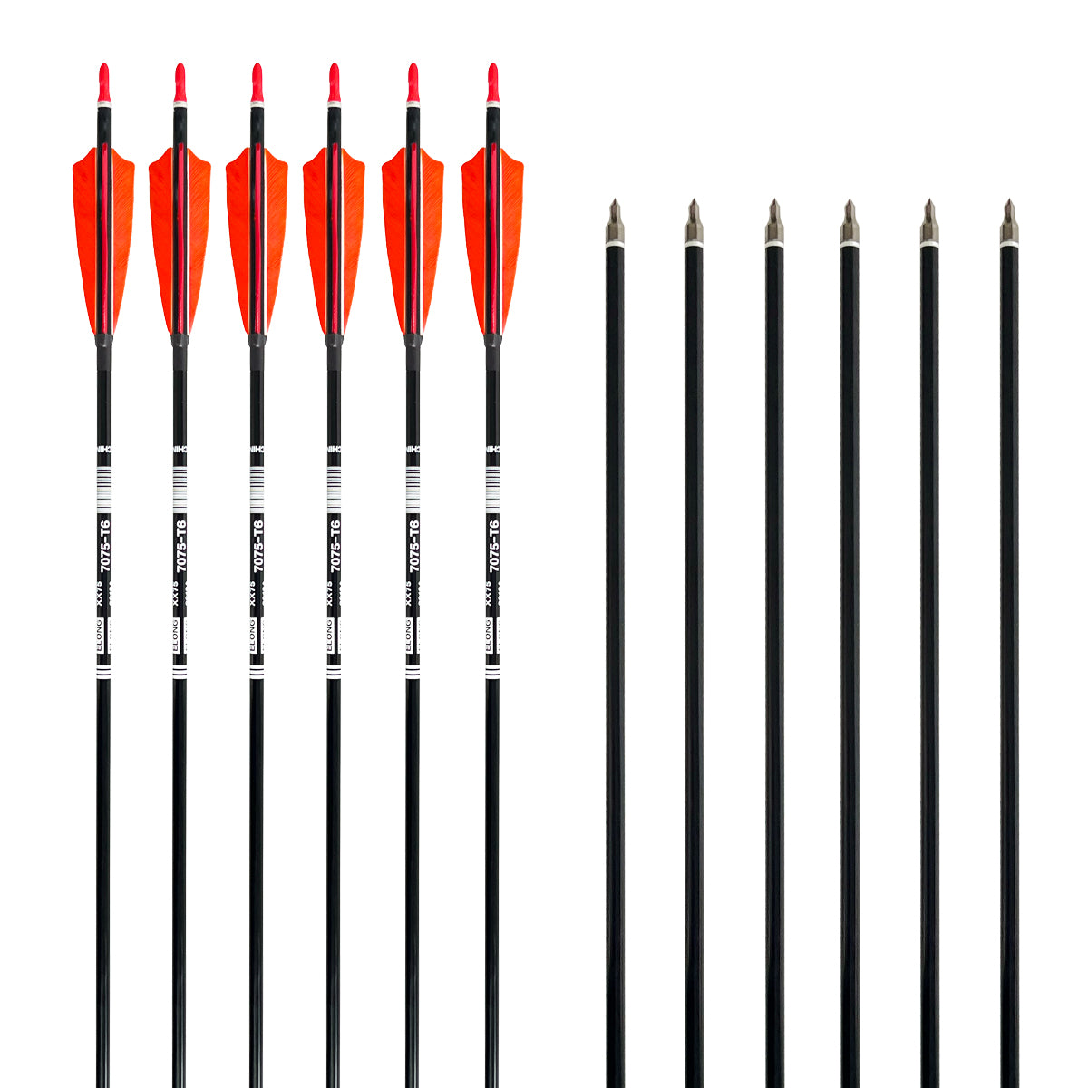 Elong Aluminium Feather Arrows 30.5inch