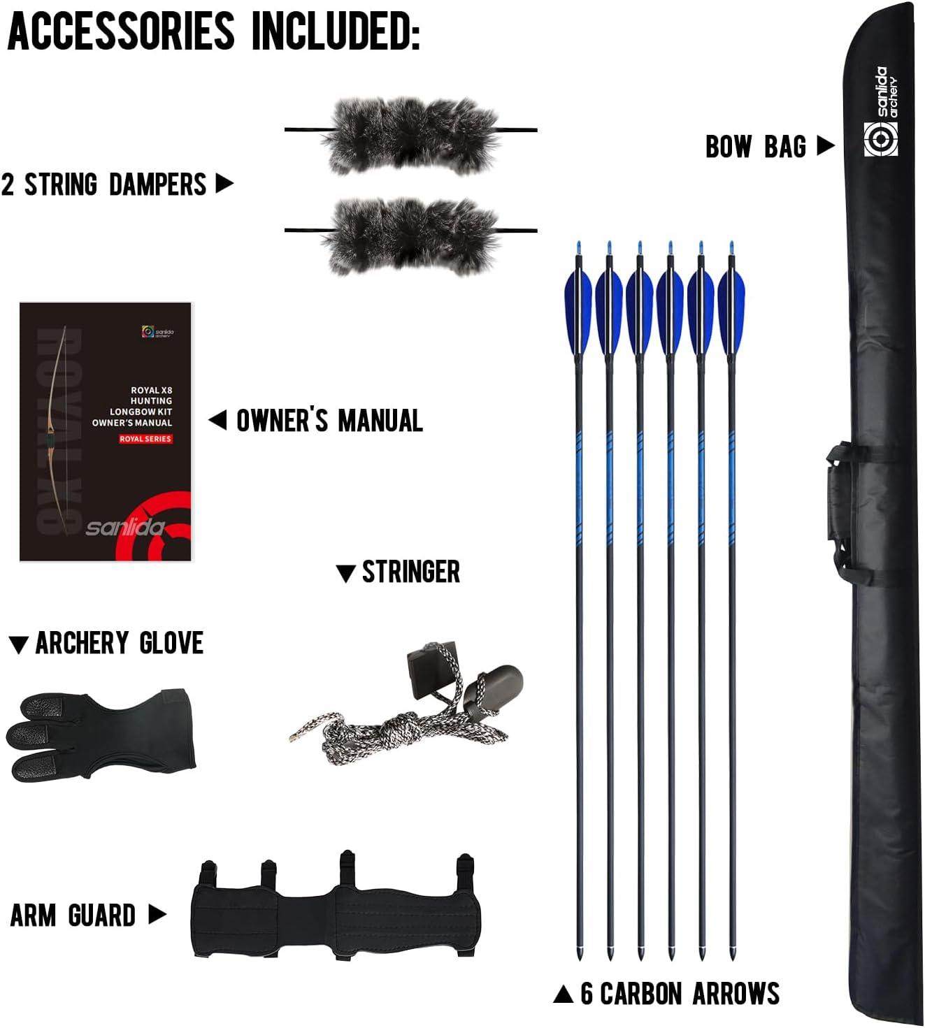 Sanlida Archery 68” Royal X8 Longbow