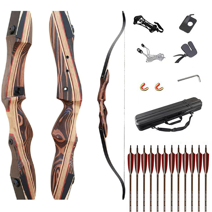 Dseeker Raptor 62" Recurve Bow Hard Case Package 20-60lb