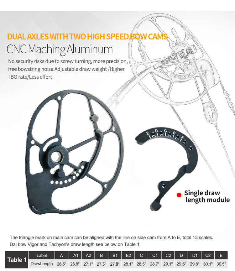 Daibow Vigor Compound Bow CNC Riser High Speed Bow