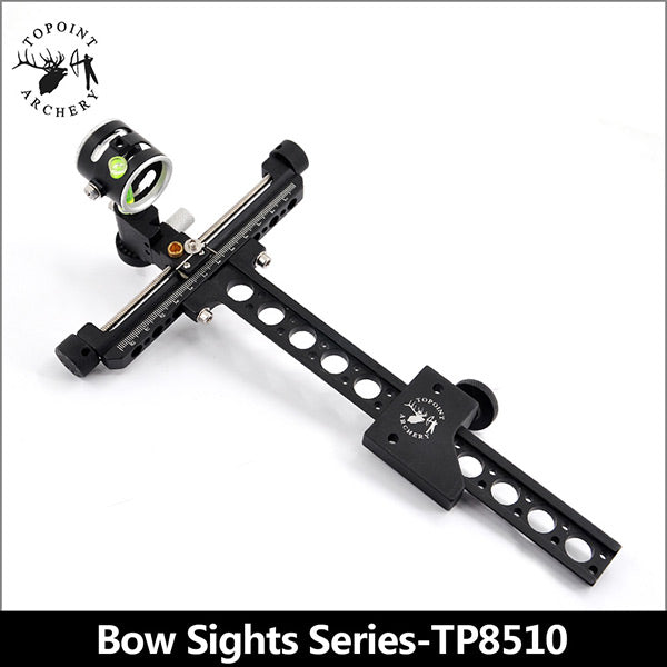 Topoint Compound Bow Sight CNC Alu Body 4x Lens R/L TP8510