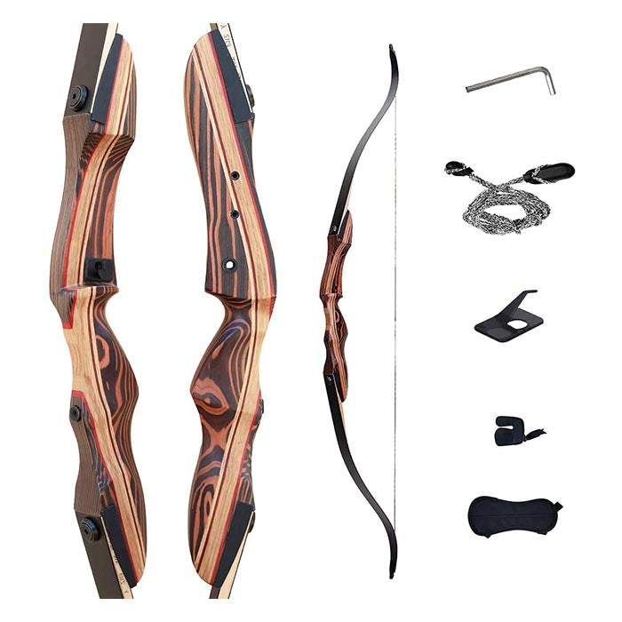 Dseeker Raptor 62" Takedown Recurve Bow Archery for Hunting Targeting Shooting 20-60lb