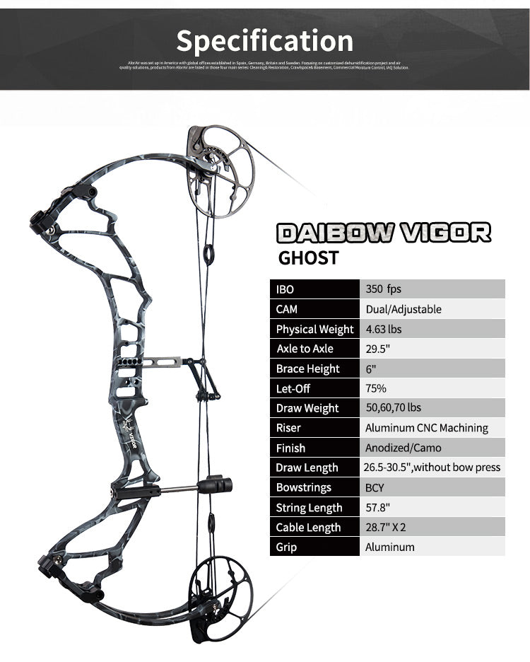 Daibow Vigor Compound Bow CNC Riser High Speed Bow