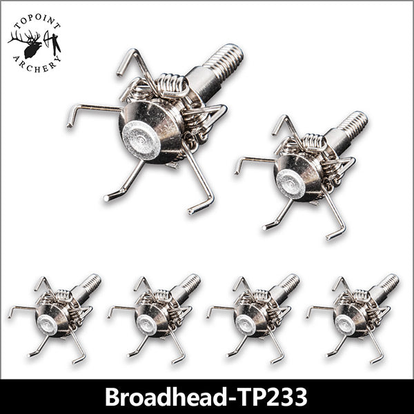 Topoint Hunting Broadhead Screw in Shocker - Small Games Point Judo Heads