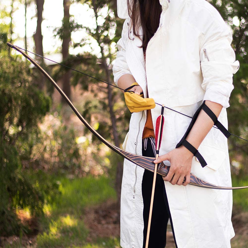 Deerseeker Traditional Hunting Long bow 54" Longbow RH 30-60lb longbow 1pcs