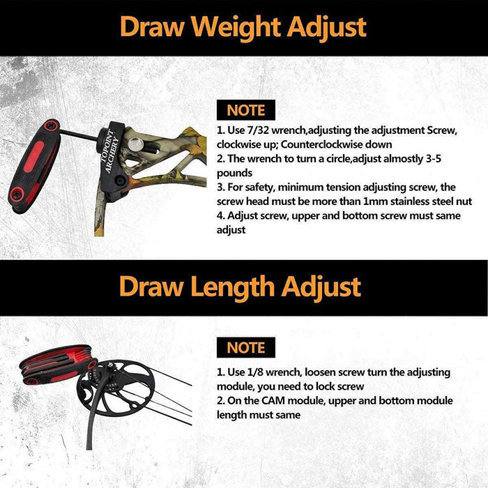 TOPOINT M1 15-70LB COMPOUND BOW Package with Soft Bag