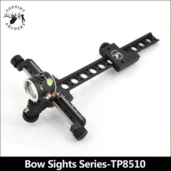 Topoint Compound Bow Sight CNC Alu Body 4x Lens R/L TP8510