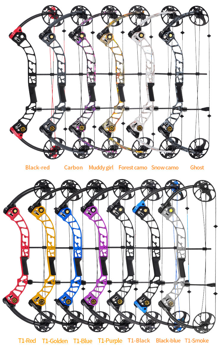 Topoint T1 19-30" COMPOUND BOW & ARROW HUNTING TARGET ARCHERY 15-70LBS Hard Case