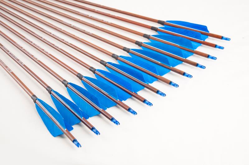Topoint Pure Carbon Wood Wrap Arrows Feather Fletching For Recurve Hunting Bow Longbow