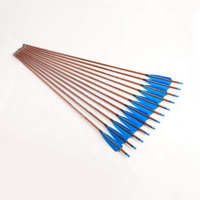 Topoint Pure Carbon Wood Wrap Arrows Feather Fletching For Recurve Hunting Bow Longbow