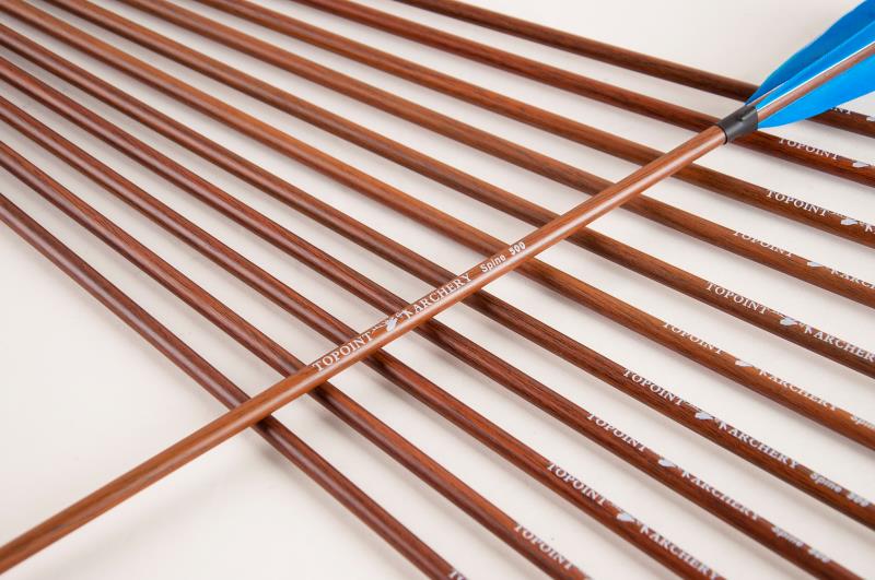 Topoint Pure Carbon Wood Wrap Arrows Feather Fletching For Recurve Hunting Bow Longbow