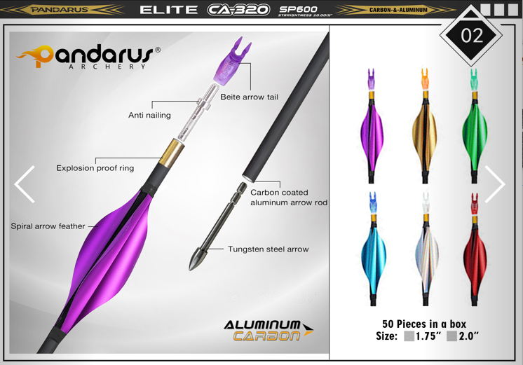 Pandarus CA-320 Barrel Shafts With Stainless Point