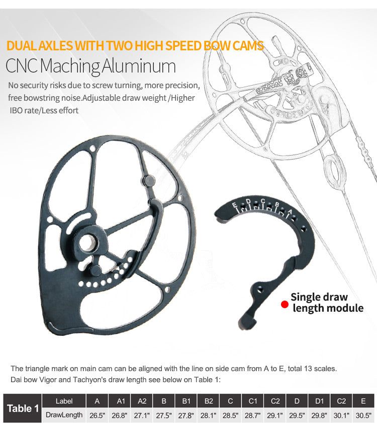 Daibow Tachyon Compound Bow Hunting Compound Bow CNC Riser Right Handed Bow only