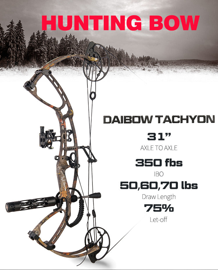 Daibow Tachyon Compound Bow Hunting Compound Bow CNC Riser Right Handed Bow only