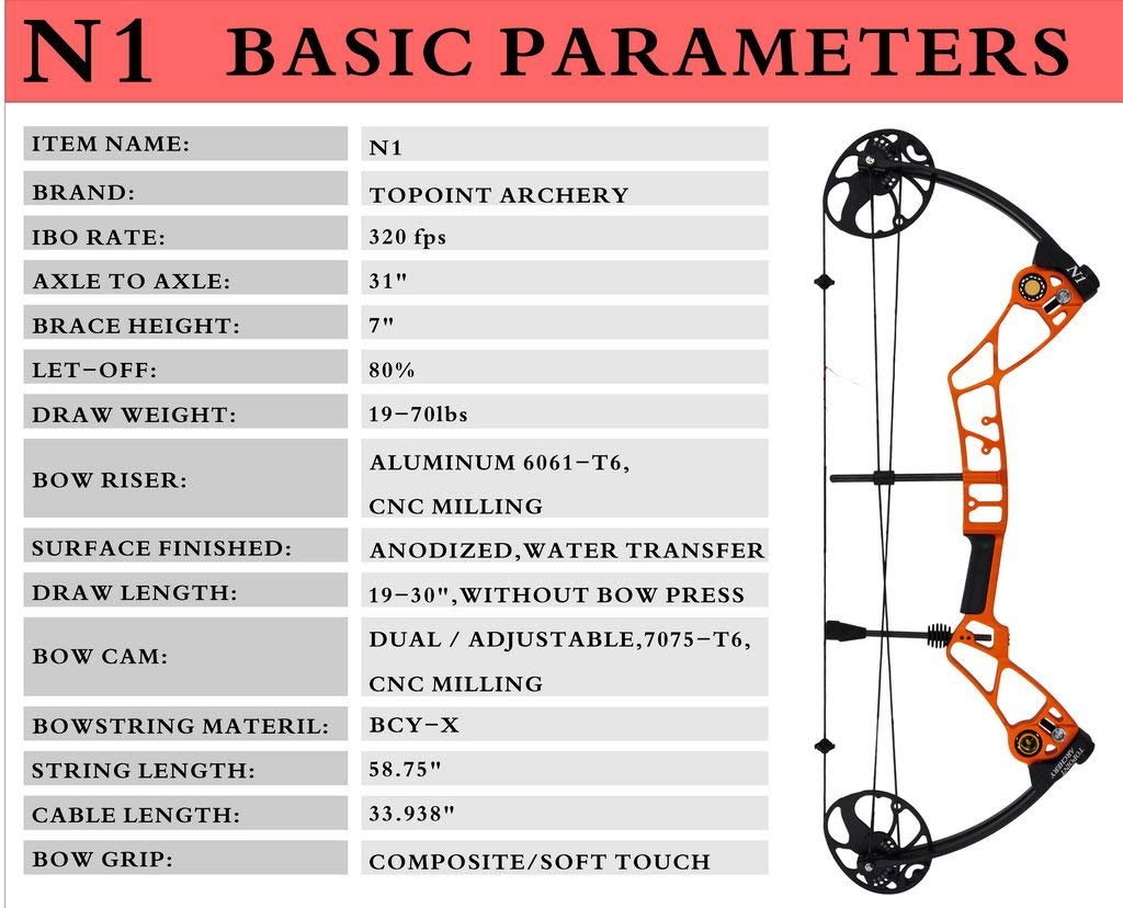 Evercatch Scorpian 19-30" COMPOUND BOW & ARROW HUNTING TARGET ARCHERY 20-70LBS Bow Case