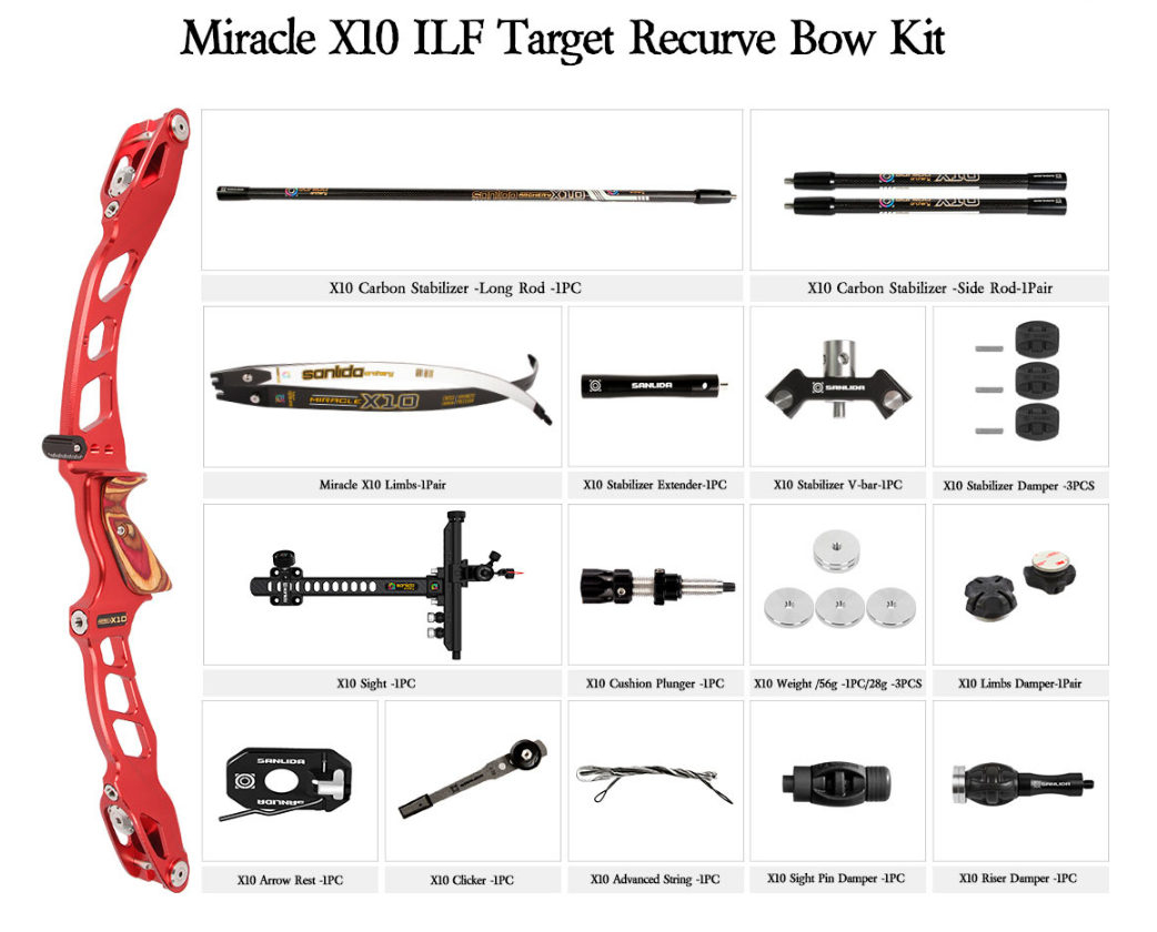 Sanlida Miracle X10 ILF Target Recurve Bow Kit