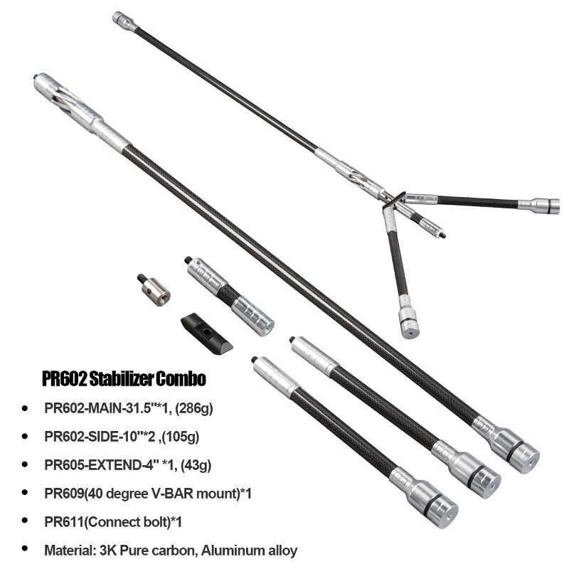 Topoint 31.5" Compound Bow Recurve Bow Carbon Stabilizer PR602