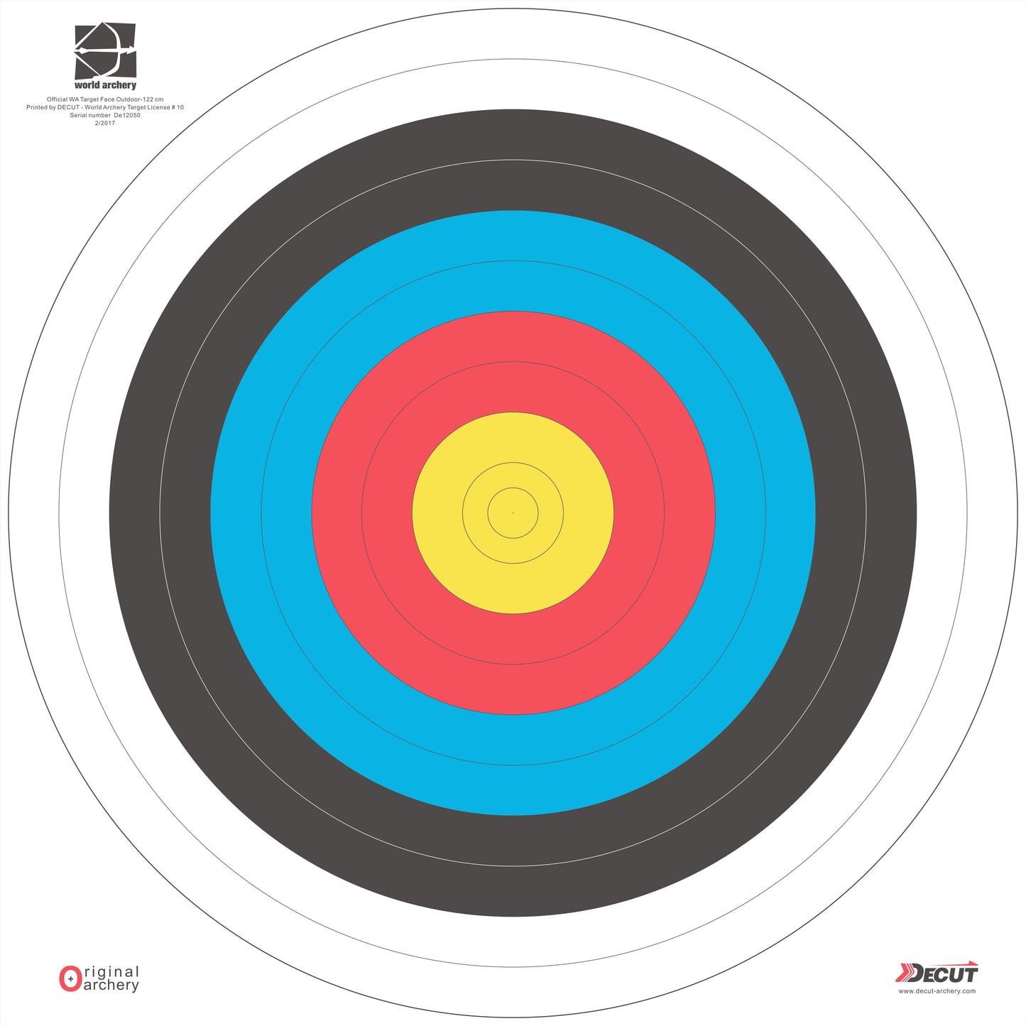 Decut 122cm target - waterproof 25pack