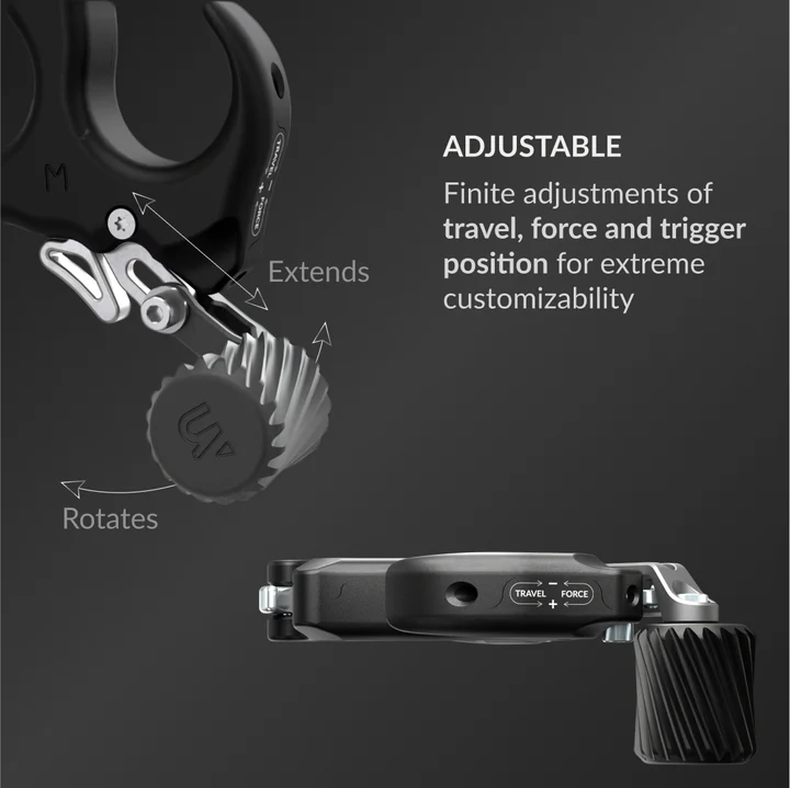 UV BUTTON THUMB 3-FINGER TRIGGER MEDIUM ALUMINUM