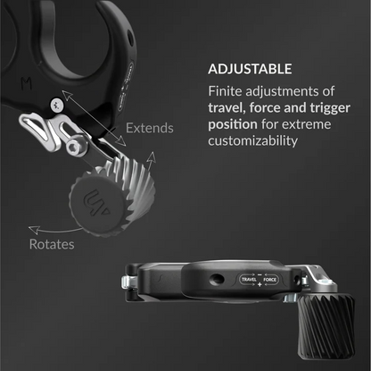 UV BUTTON THUMB 3-FINGER TRIGGER MEDIUM ALUMINUM