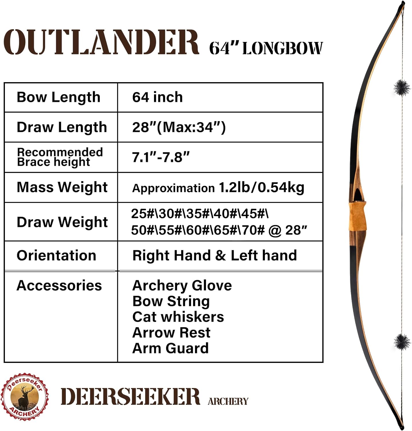 Deerseeker outlander 64" Longbow