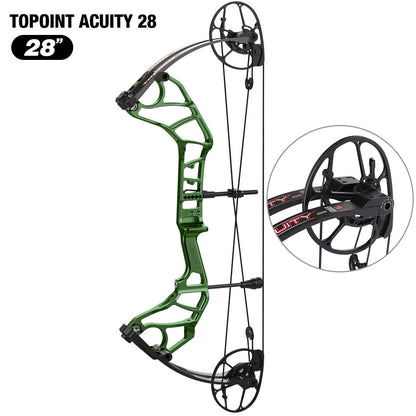 Topoint Acuity 28 Hunting Compound Bow 2026 Upgrade Adjustable Cam