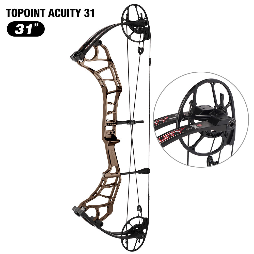Topoint Acuity 31 Hunting Compound Bow 2026 Upgrade Adjustable Cam