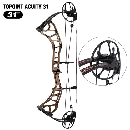Topoint Acuity 31 Hunting Compound Bow 2026 Upgrade Adjustable Cam