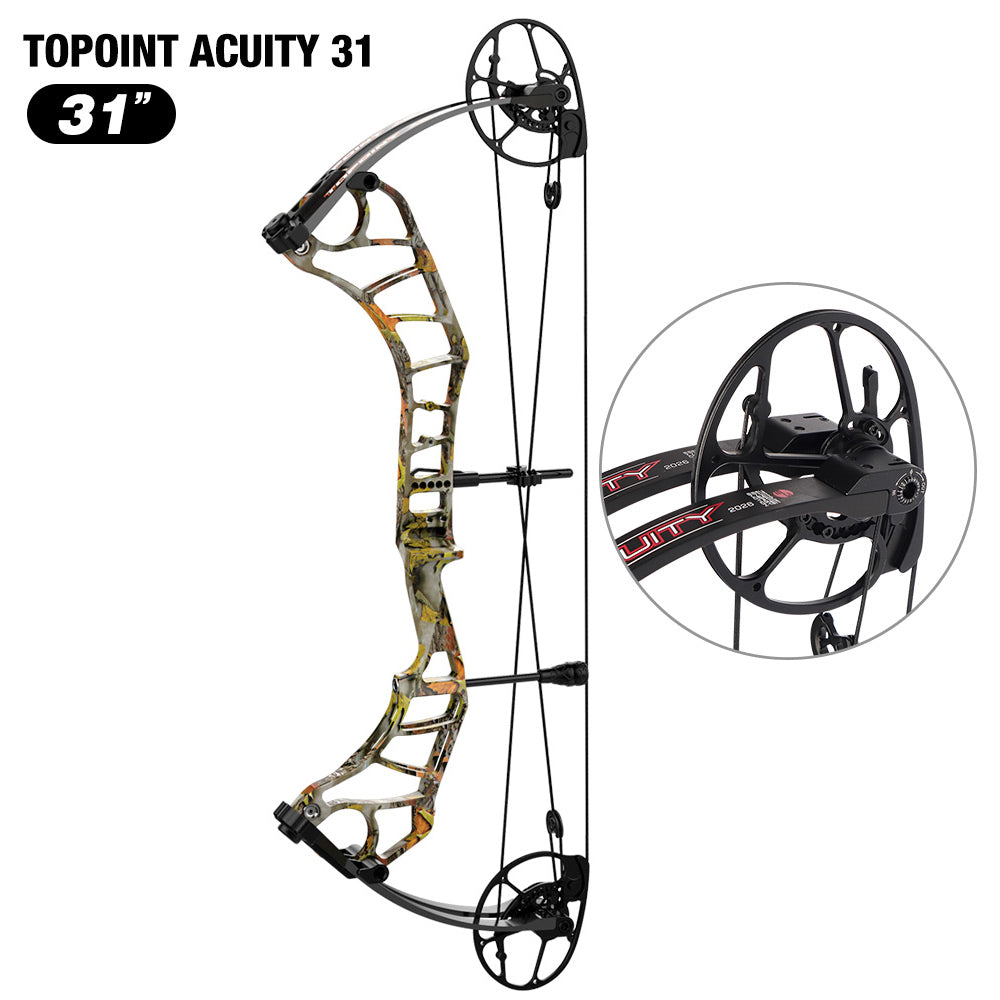 Topoint Acuity 31 Hunting Compound Bow 2026 Upgrade Adjustable Cam