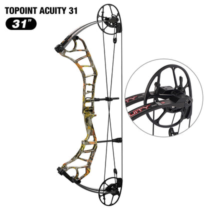 Topoint Acuity 31 Hunting Compound Bow 2026 Upgrade Adjustable Cam