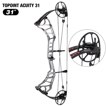 Topoint Acuity 31 Hunting Compound Bow 2026 Upgrade Adjustable Cam