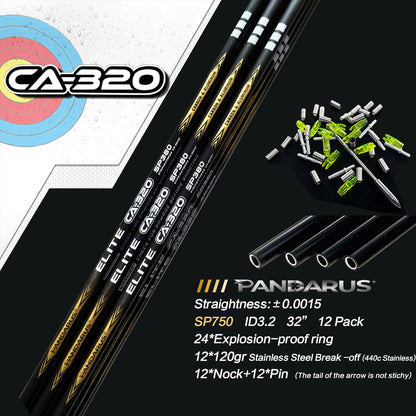 Pandarus CA-320 Barrel Shafts With Stainless Point