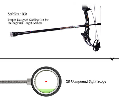 Hero X8 Target Compound Bow Beginner Package