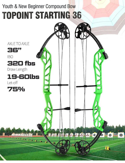 Topoint Starting 36" Target Compound Bow Package